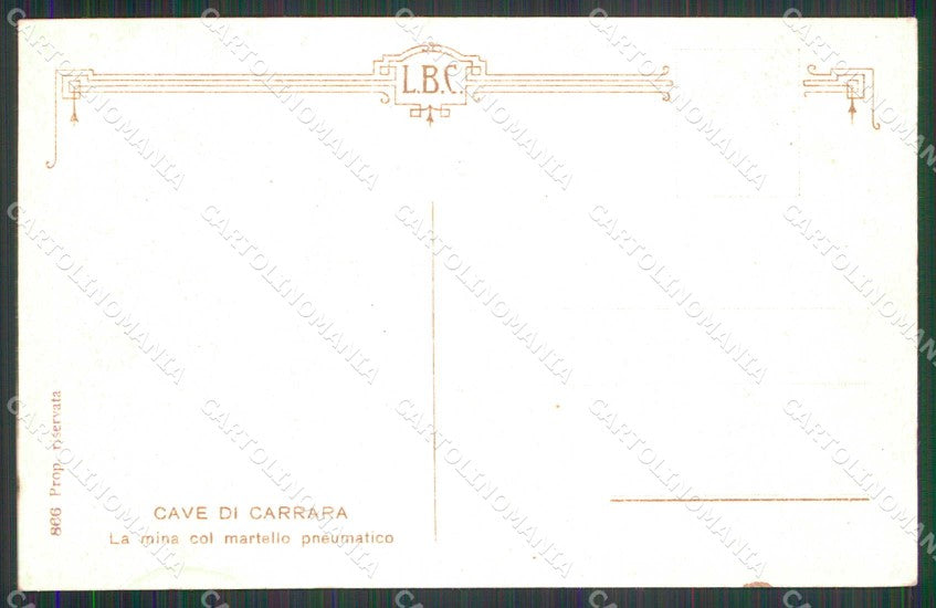 Massa Carrara Mina con Martello Pneumatico cartolina RB6922 – retro