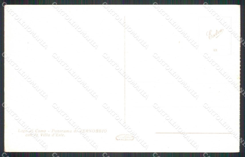 Como Cernobbio Lago di Villa d'Este cartolina RB6924 – retro