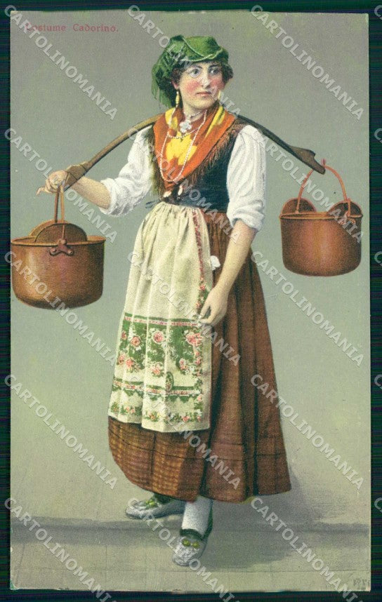 Belluno Cadore Costume Cadorino Breveglieri cartolina RB6932 – fronte