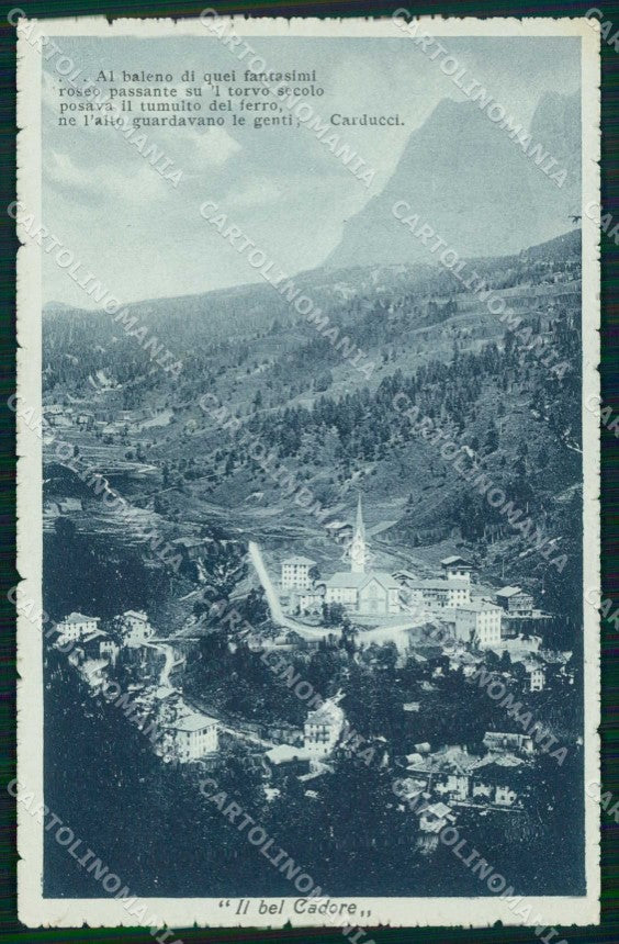 Belluno Cadore Paesaggio Breveglieri 6373 Carducci cartolina RB6934 – fronte