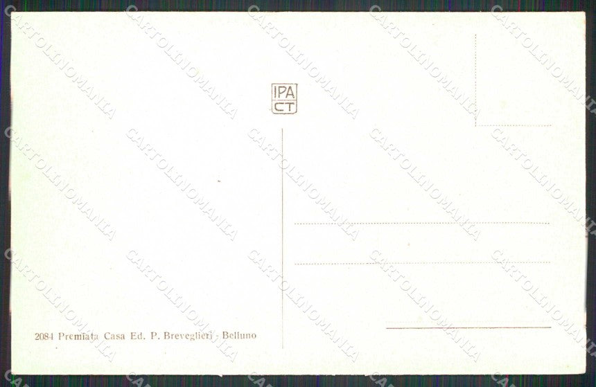 Belluno Cadore Monte Cristallo e Monte Popena Breveglieri 2084 cartolina RB6936 – retro