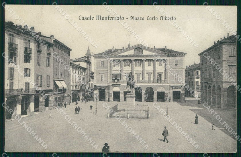 Alessandria Casale Monferrato Piazza Carlo Alberto cartolina RB6967 – fronte