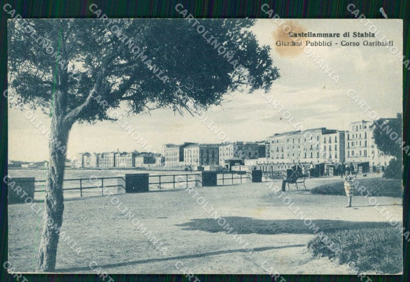 Napoli Castellammare di Stabia Giardini Pubblici MACCHIA cartolina RB6972 – fronte