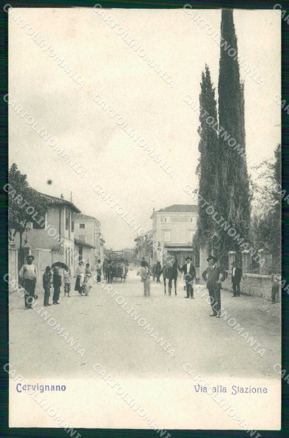 Udine Cervignano Via alla Stazione cartolina RB6998 – fronte