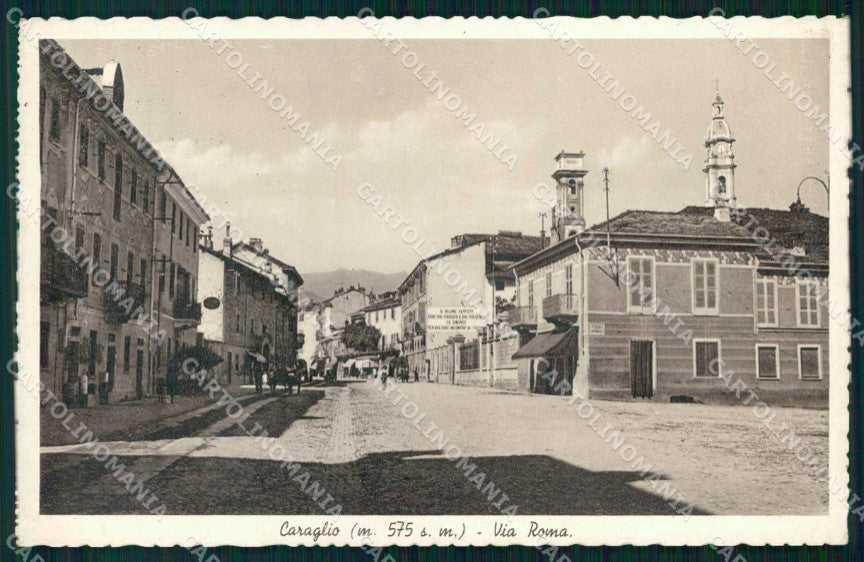 Cuneo Caraglio Via Roma cartolina RB7012 – fronte