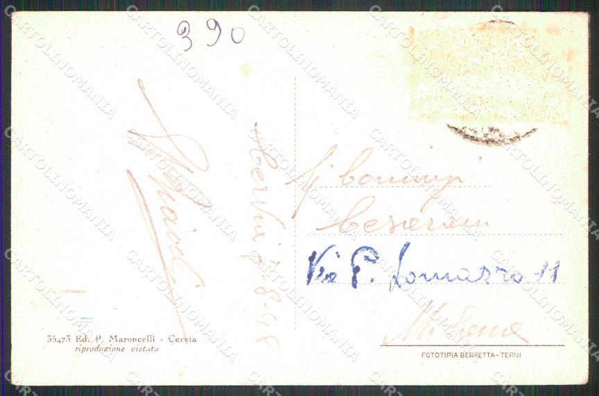 Ravenna Cervia Lungomare cartolina RB7016 – retro