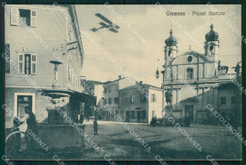 Gorizia Cormons Piazza Cumano Aviazione cartolina RB7019 – fronte