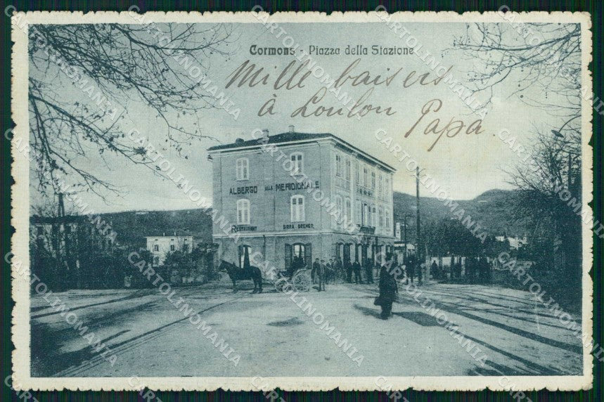 Gorizia Cormons Piazza Stazione Franchigia 192 Battaglione cartolina RB7026 – fronte