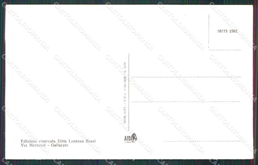 Varese Crenna Gallarate Asilo Infantile cartolina RB7076 – retro