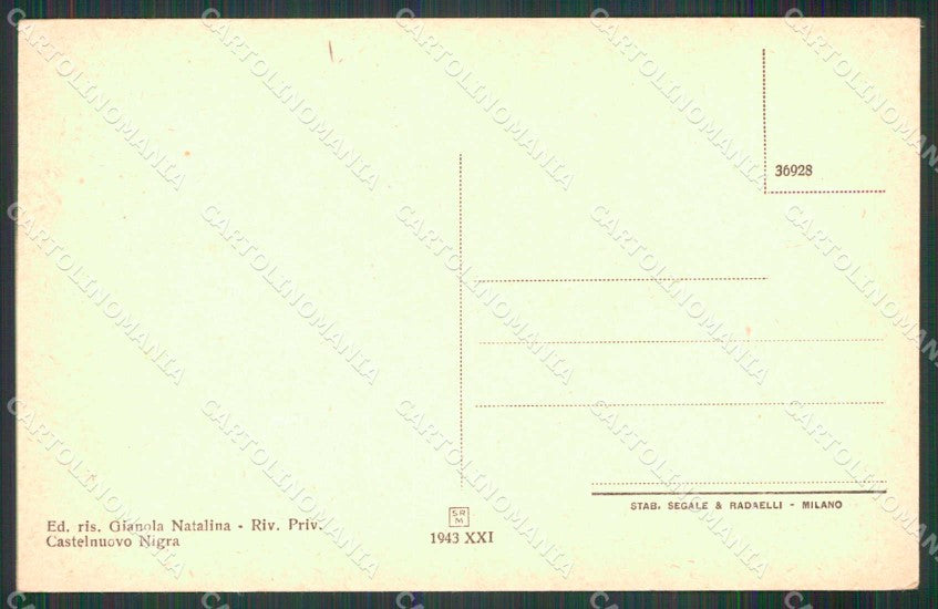 Torino Castelnuovo Nigra Albergo Villa delle Rose cartolina RB7083 – retro