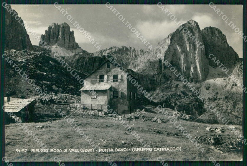 Trento Punta Davoi Rifugio Roda di Vael Gruppo Catinaccio Foto cartolina RB7084 – fronte