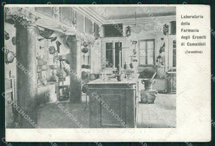 Arezzo Casentino Laboratorio Farmacia Eremiti di Camaldoli cartolina RB7092 – fronte