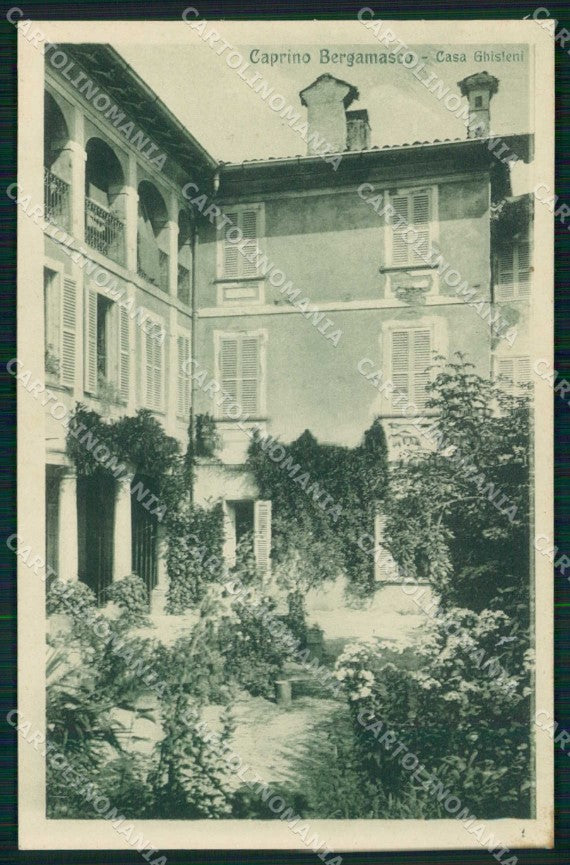 Bergamo Caprino Bergamasco Casa Ghisleni cartolina RB7096 – fronte