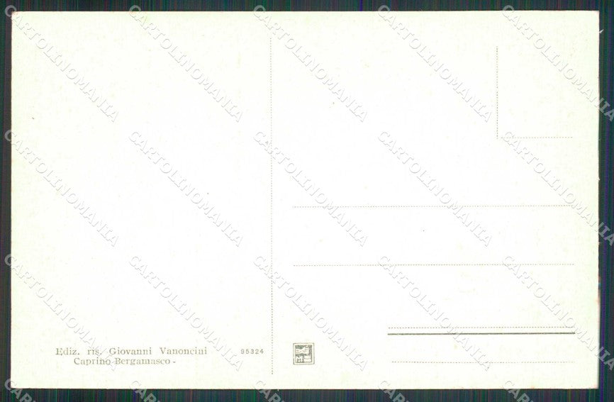 Bergamo Caprino Bergamasco Casa Ghisleni cartolina RB7096 – retro