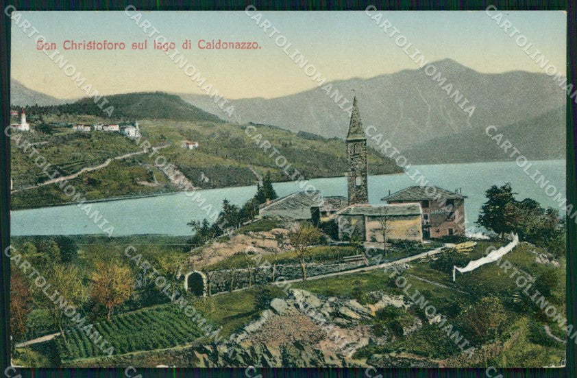 Trento San Cristoforo Lago di Caldonazzo cartolina RB7097 – fronte