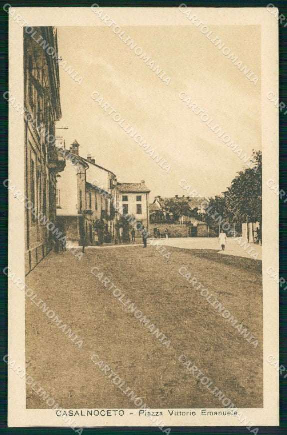 Alessandria Casalnoceto Piazza Vittorio Emanuele cartolina RB7127 – fronte