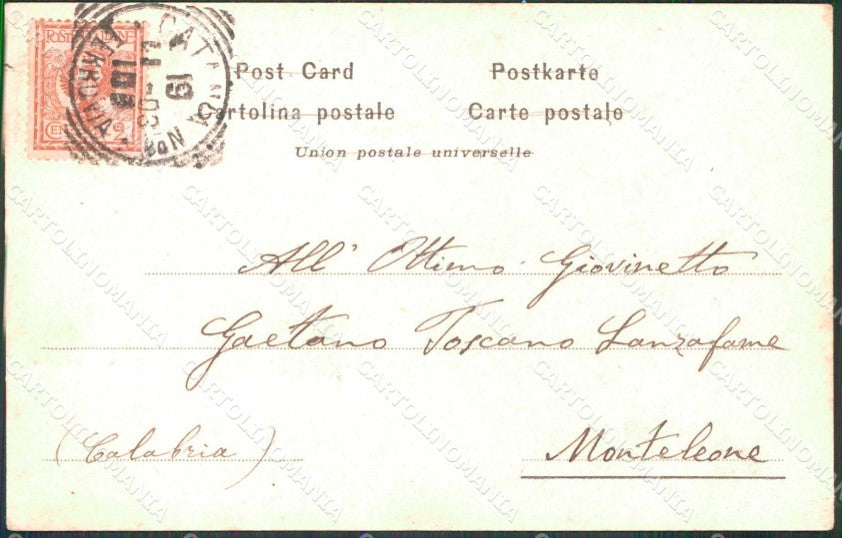 Catania Città Scene Pescherecce Alterocca 1698 cartolina RB7132 – retro