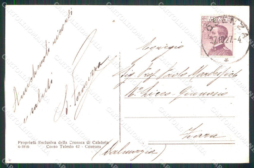 Cosenza Città Confluenza del Crali col Busento cartolina RB7140 – retro