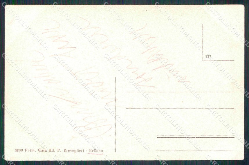 Belluno Cadore Cime di Lavaredo Rifugio cartolina RB7149 – retro