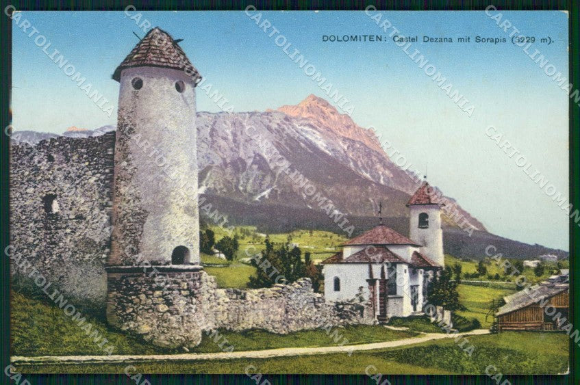 Belluno Cortina d'Ampezzo Castel Dezana cartolina RB7176 – fronte
