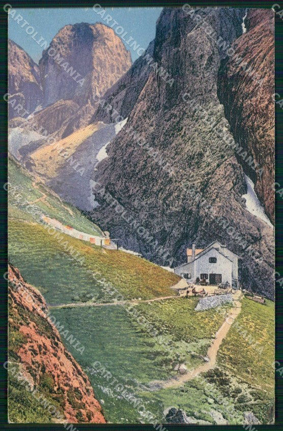 Trento Pozza di Fassa Rifugio Principe Gruppo Catinaccio cartolina RB7181 – fronte