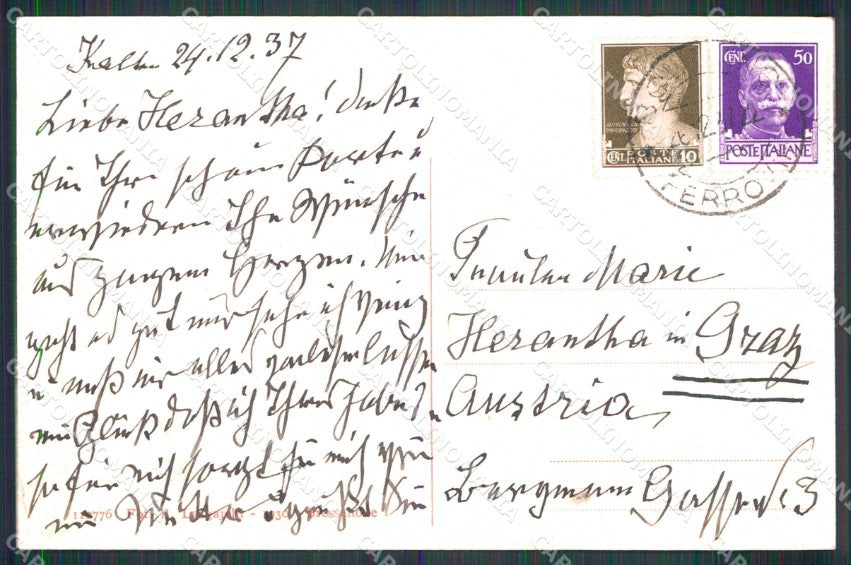 Bolzano Caldaro Convento dei Francescani S. Antonio cartolina RB7184 – retro
