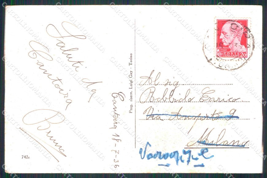 Torino Cantoira Chiesa Parrocchiale cartolina RB7190 – retro
