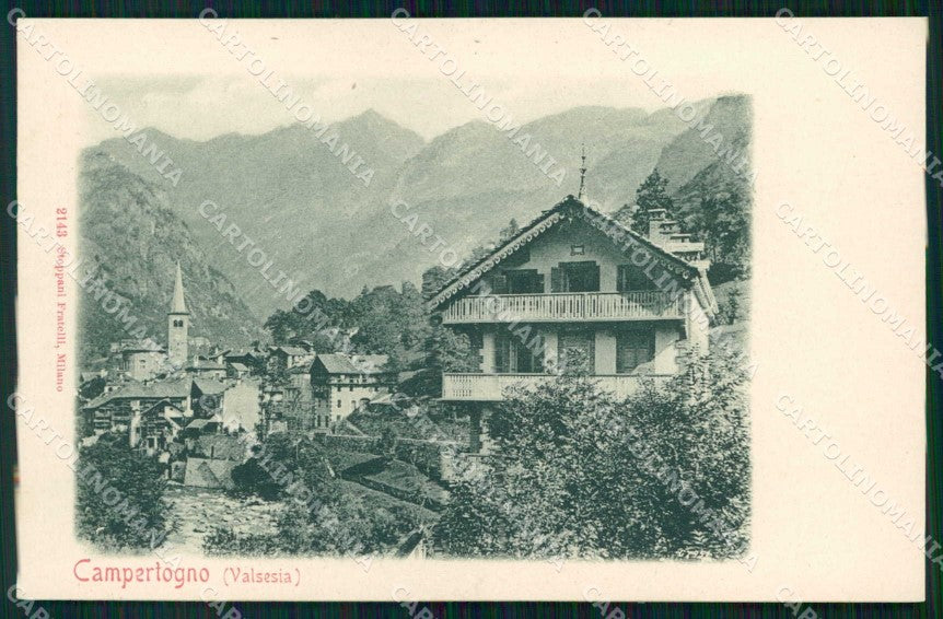 Vercelli Campertogno Valsesia Castello Stoppani 2143 cartolina RB7215 – fronte