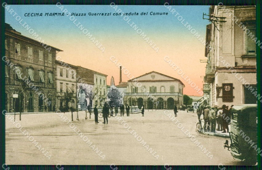 Livorno Cecina Marina Piazza Guerrazzi Tipocromo cartolina RB7218 – fronte