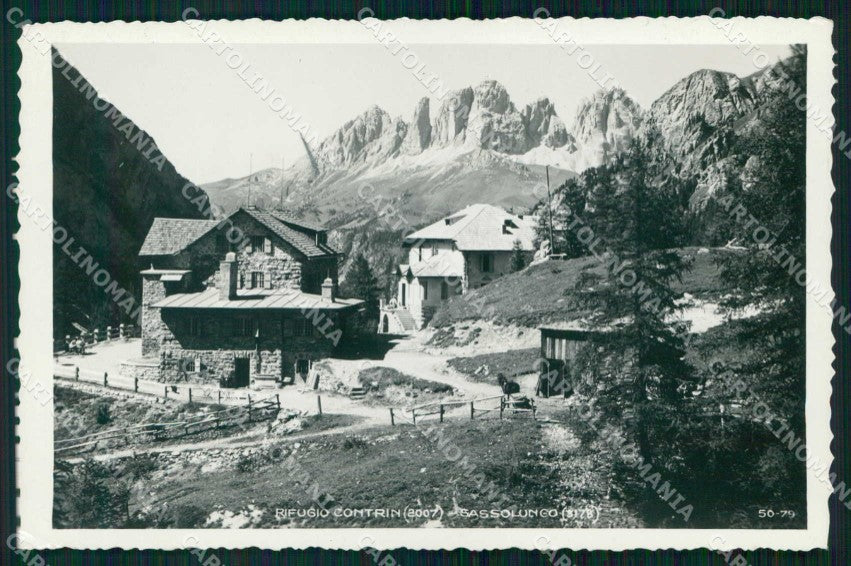 Trento Canazei Rifugio Contrin Foto PIEGHINE cartolina RB7237 – fronte