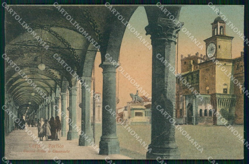 Modena Carpi Portico Piazza Vittorio Emanuele cartolina RB7241 – fronte