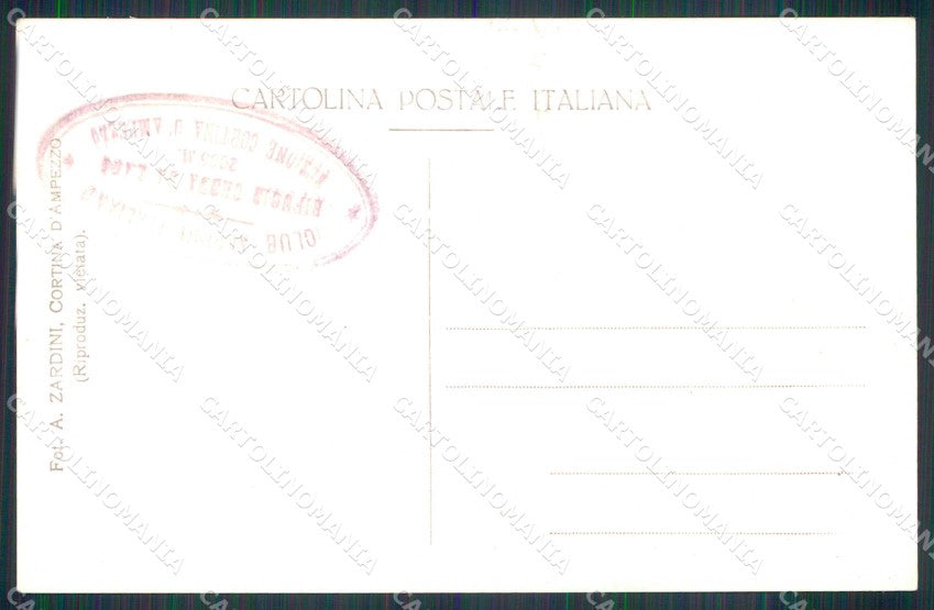 Belluno Cortina d'Ampezzo Rifugio Croda da Lago Zardini Foto cartolina RB7255 – retro