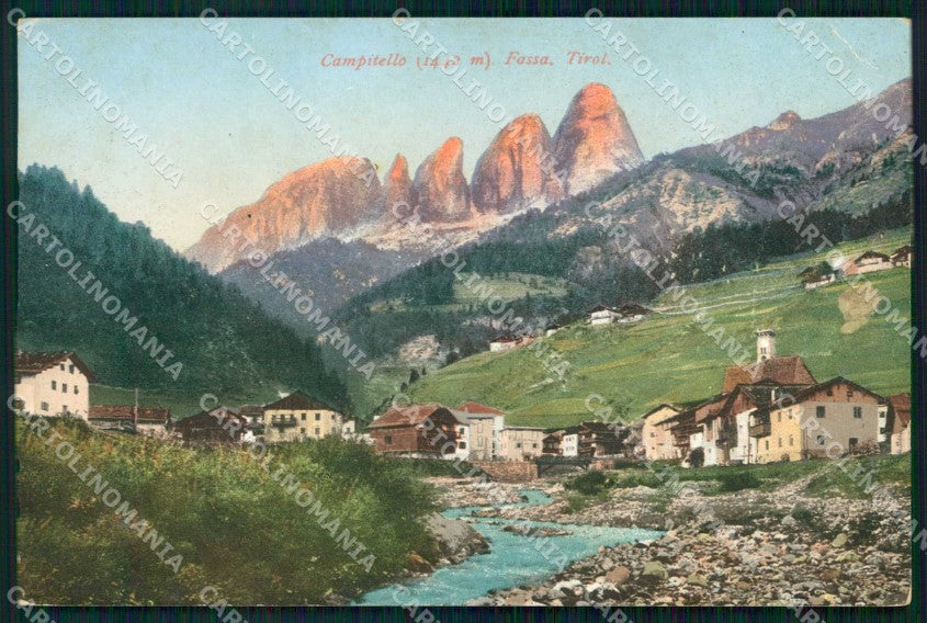 Trento Campitello di Fassa PIEGHINA cartolina RB7275 – fronte