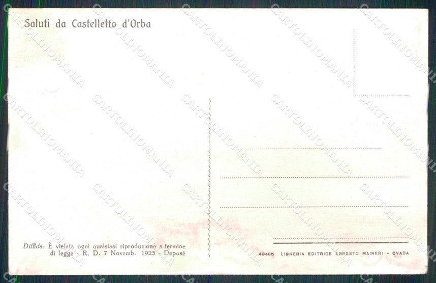 Alessandria Castelletto d'Orba Fonte Feja cartolina RB7299 – retro