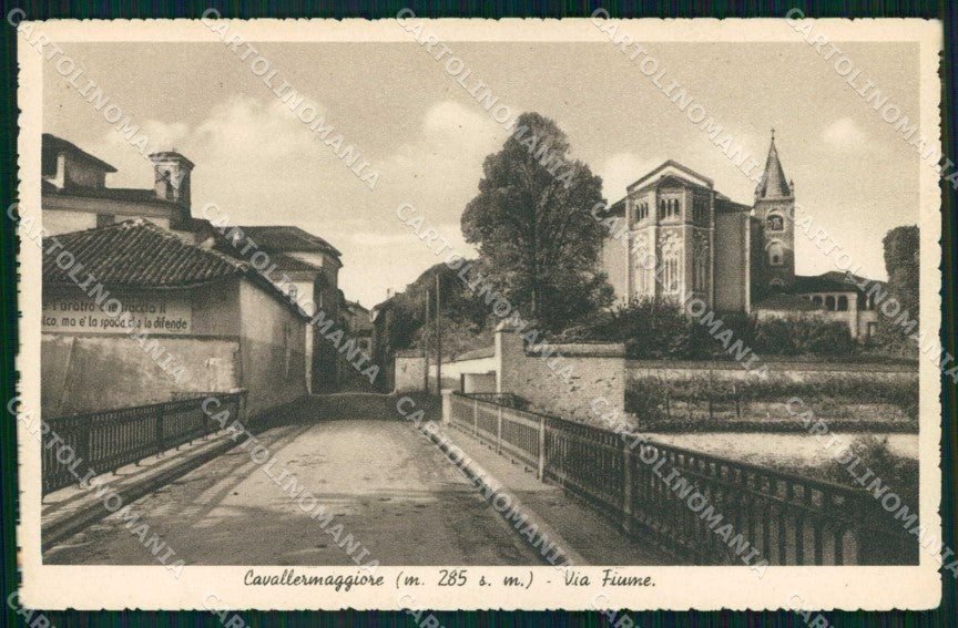 Cuneo Cavallermaggiore Via Fiume cartolina RB7304 – fronte
