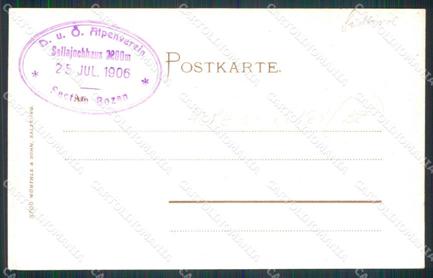 Bolzano Città Alpe di Siusi cartolina RB7313 – retro