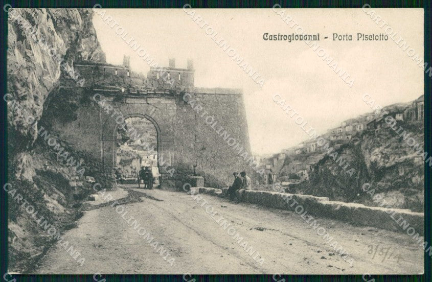 Caltanissetta Castrogiovanni Porta Pisciotto cartolina RB7329 – fronte