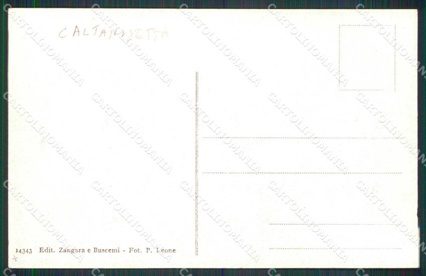 Caltanissetta Castrogiovanni Porta Pisciotto cartolina RB7329 – retro