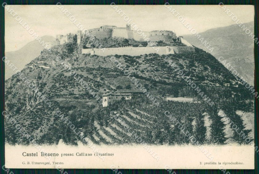 Trento Calliano Castel Beseno PIEGHINA cartolina RB7352 – fronte