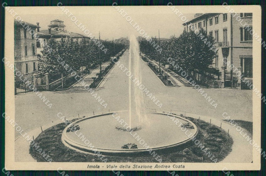 Bologna Imola Viale della Stazione Andrea Costa Fontana cartolina RB7384 – fronte