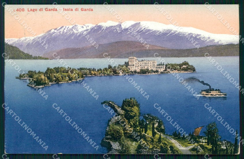 Brescia Lago di Garda Isola di Garda Battello cartolina RB7395 – fronte