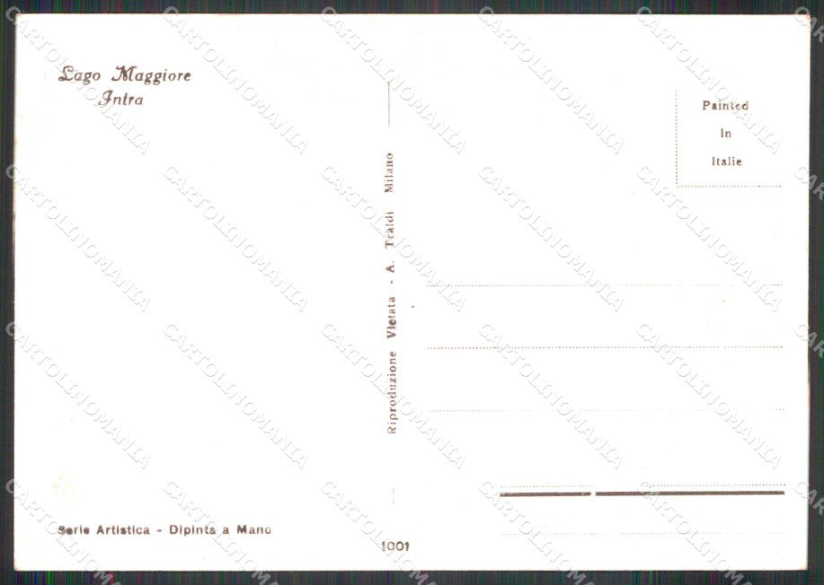 Verbania Intra Serie Artistica Dipinta a Mano FG cartolina RB7414 – retro