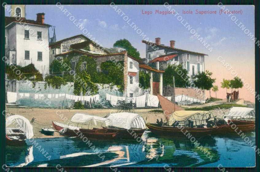 Verbania Isola Pescatori Lago Maggiore Barche cartolina RB7421 – fronte