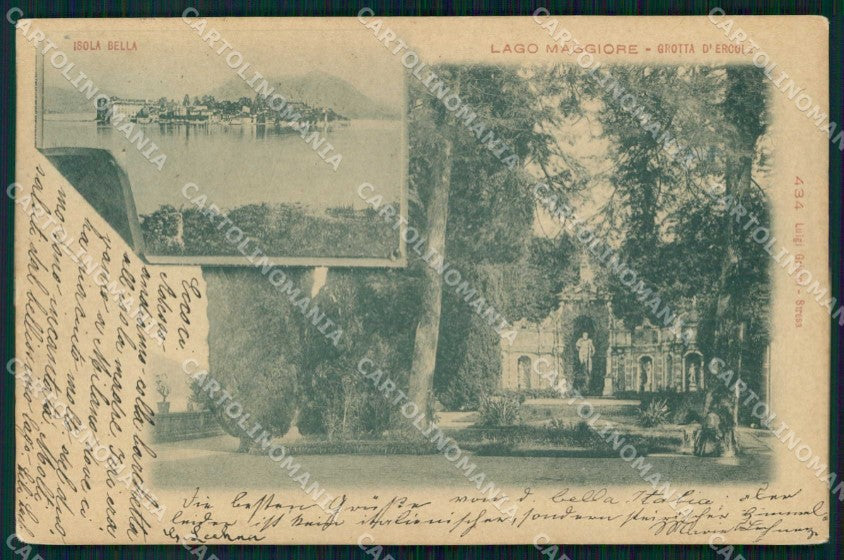 Verbania Isola Bella Lago Maggiore Grotta d' Ercole cartolina RB7422 – fronte