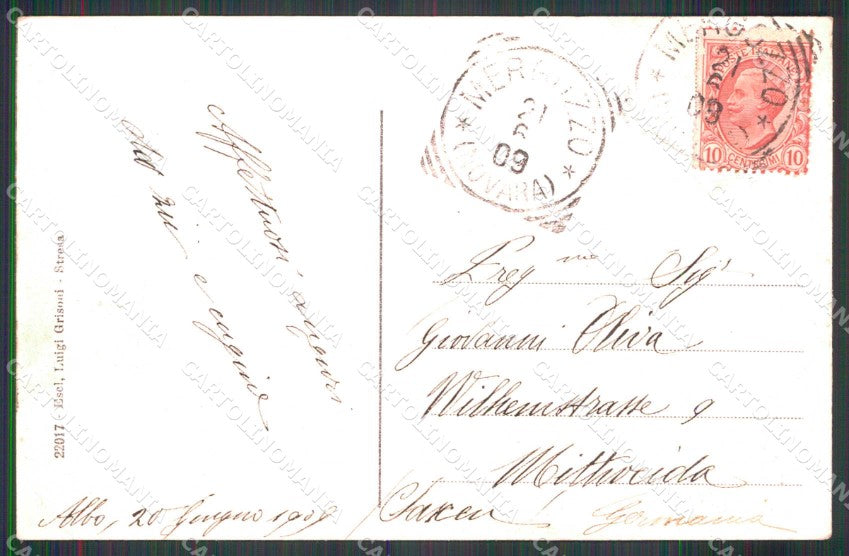 Verbania Isola Pescatori Lago Maggiore Costumi cartolina RB7423 – retro