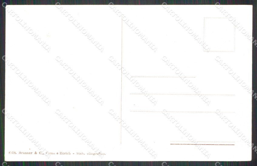Verbania Isola Bella Chiesa e Albergo Barca Brunner 699 cartolina RB7425 – retro