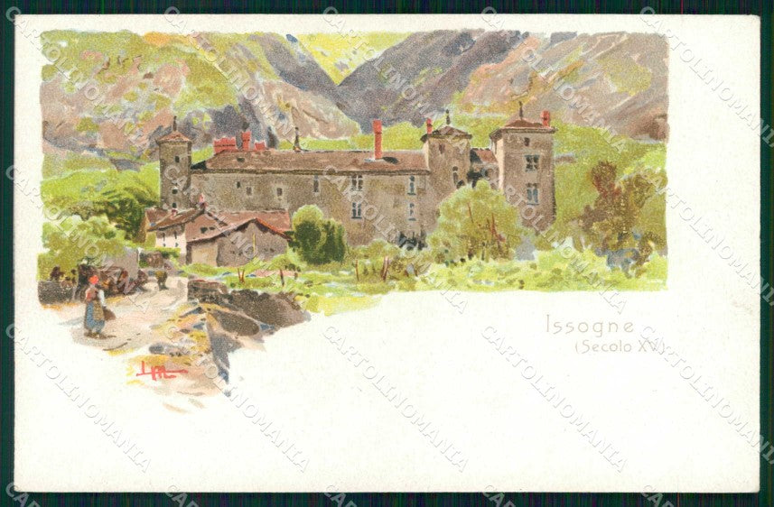 Aosta Issogne Secolo XV Metlicovitz cartolina RB7444 – fronte