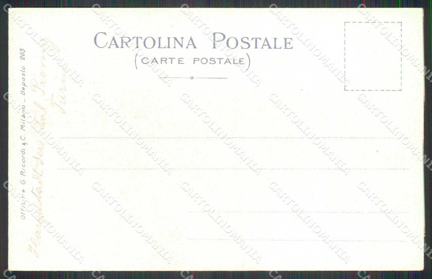 Torino Ivrea Castello Quattro Torri Secolo XIV Metlicovitz cartolina RB7451 – retro