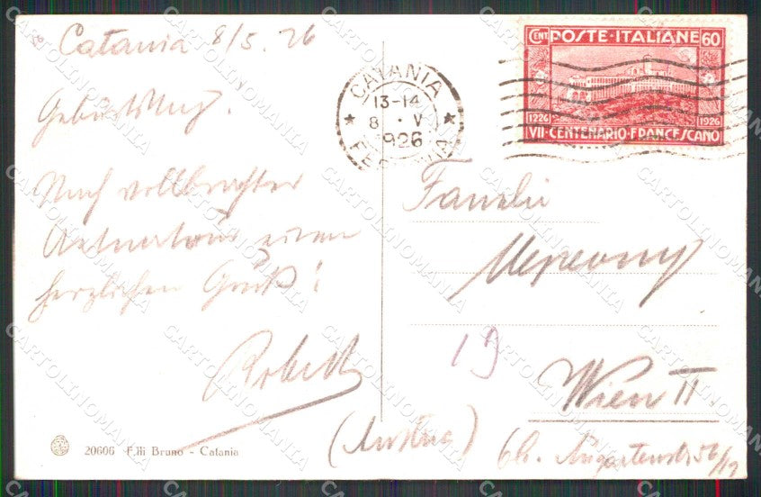 Catania Etna Osservatorio Cratere Centrale cartolina RB7482 – retro