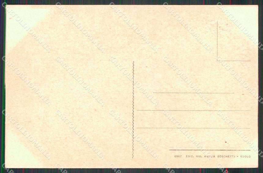 Brescia Edolo Piazza Mercato Albergo Centrale cartolina RB7485 – retro
